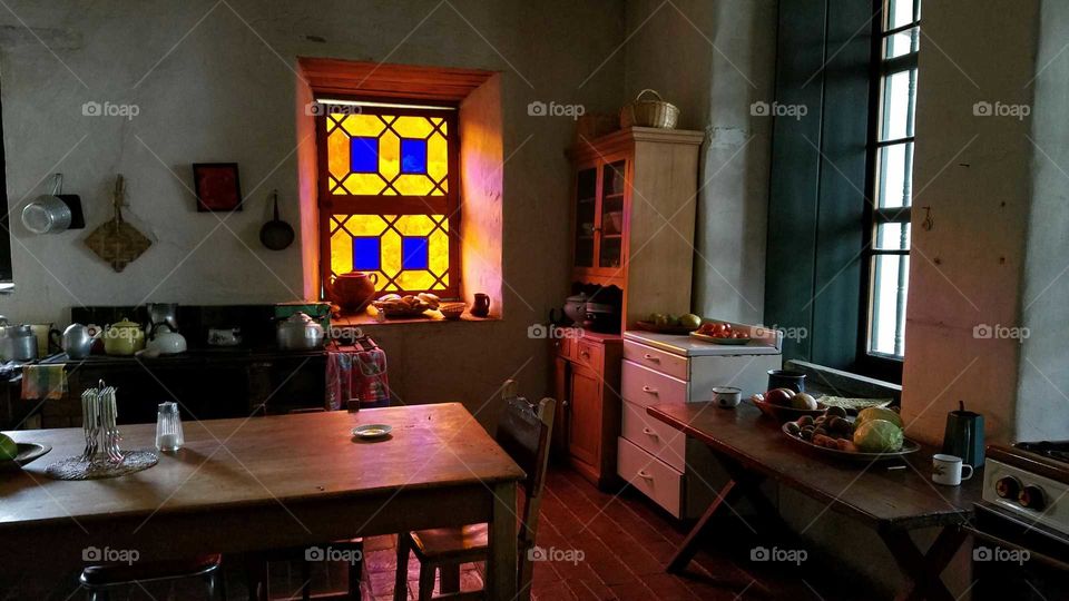 Stained glass kitchen