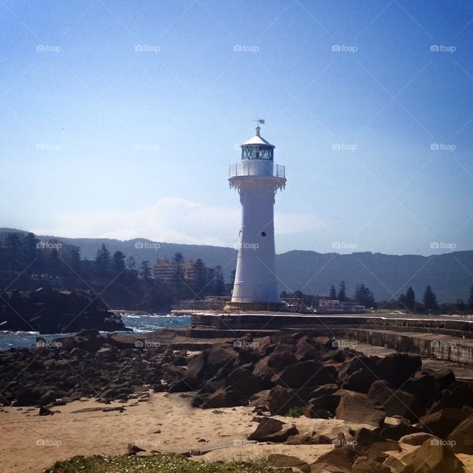 Wollongong NSW Australia. The light house on the harbour. 