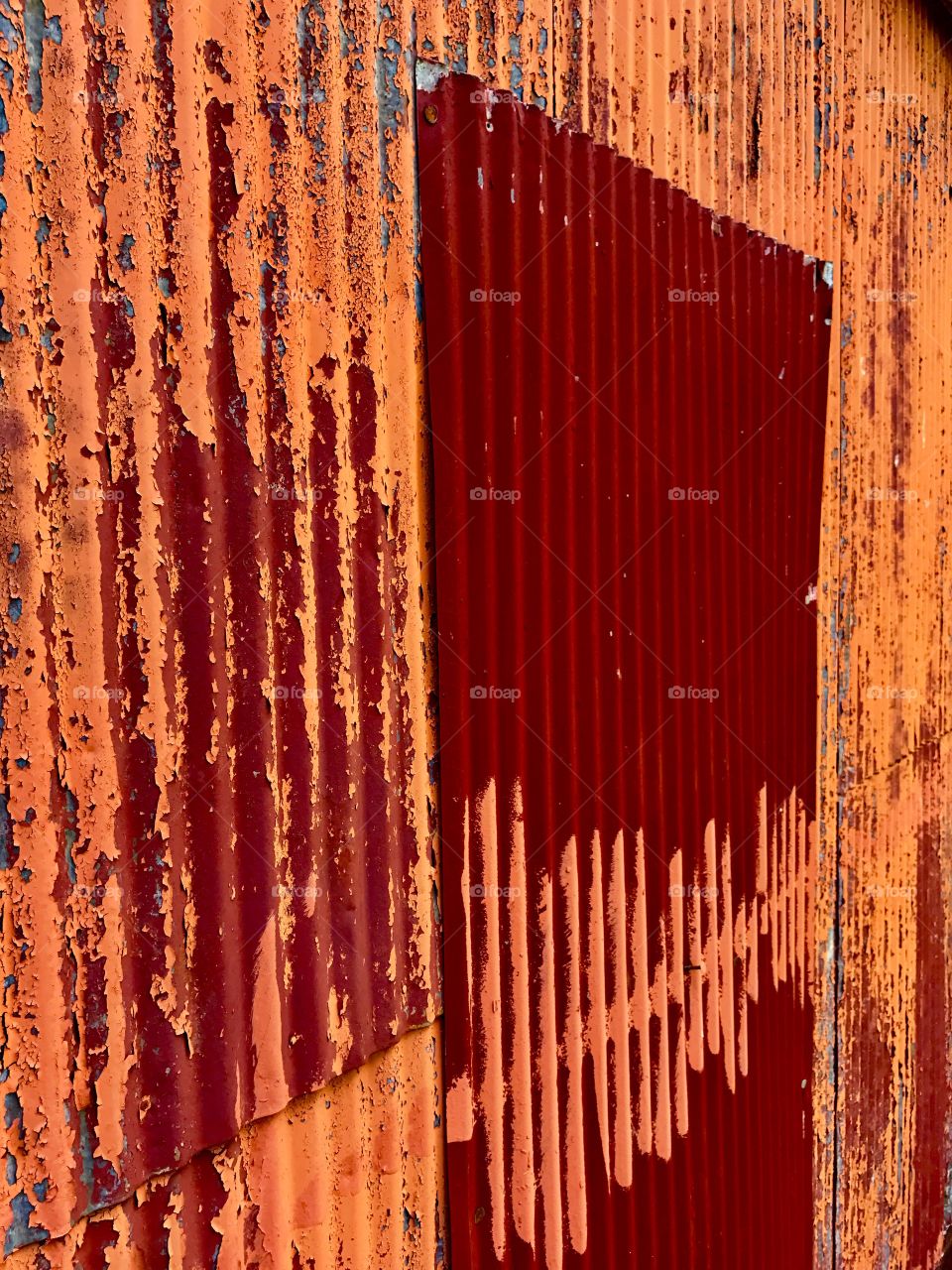 Orange Metal Wall