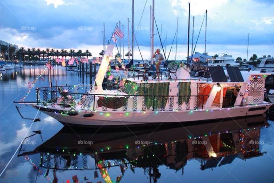 Crazy boat in Marina