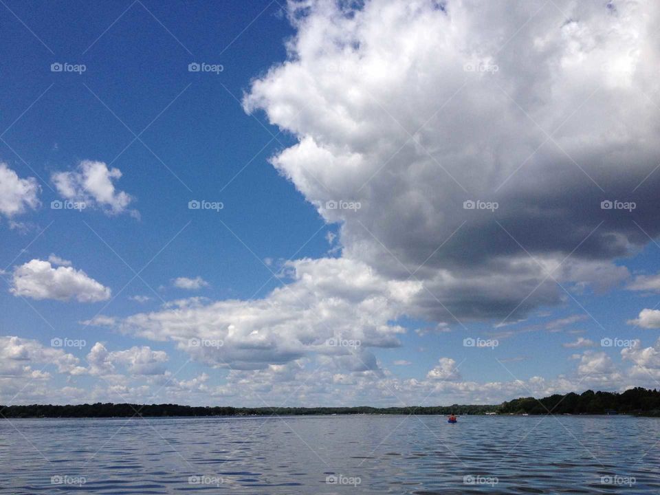 Kayak clouds. Medicine lake clouds