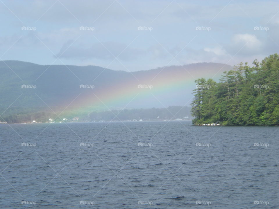 Rainbow over Lake George NY photo taken Summer 2008