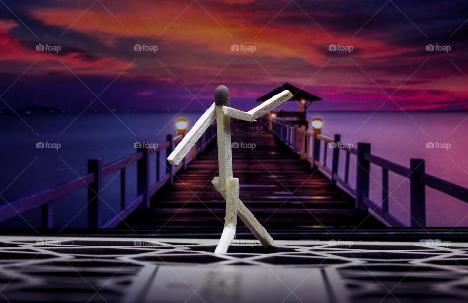 craft men walking figure