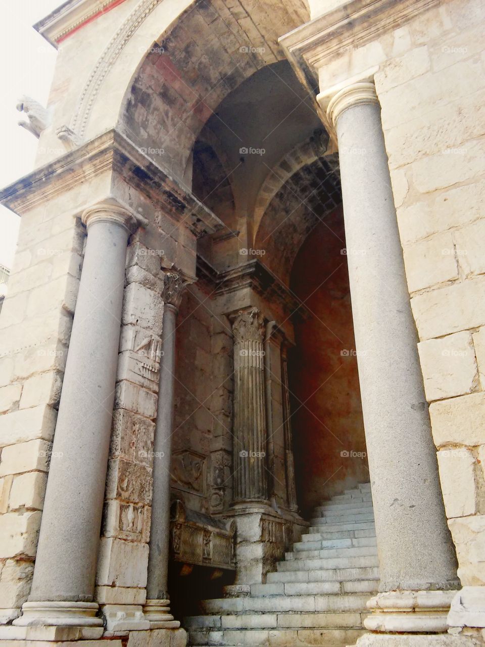 Cathedral side entrance. Gaeta, Italy.