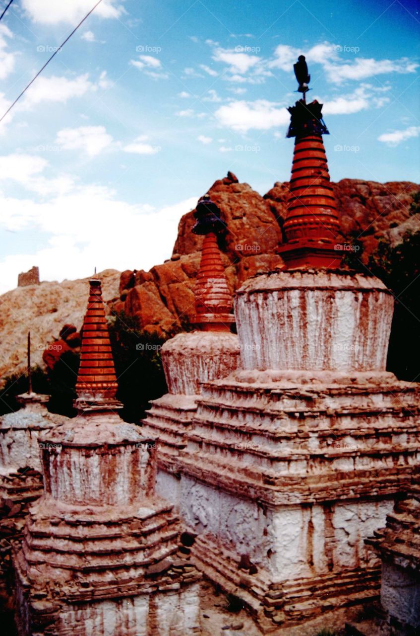 Buddhist stupa in Ladakh