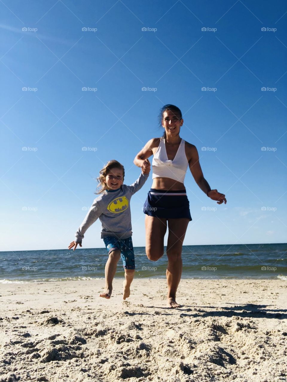Having fun on the beach 