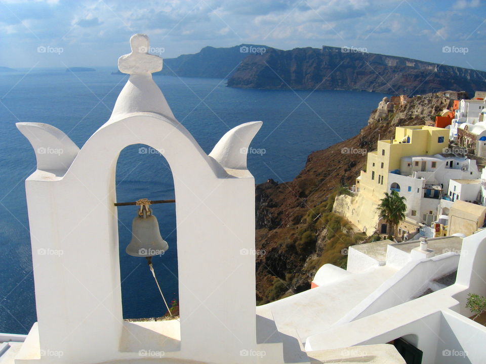 Santorini Bell Tower in the Afternoon Sun
