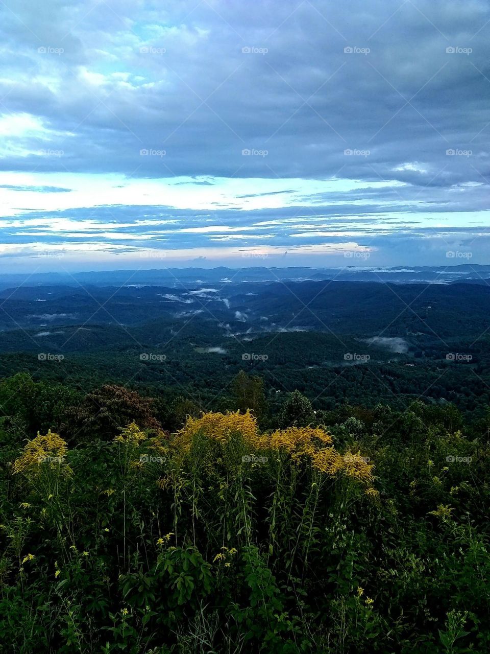 Overlooking the Mountains and Valleys