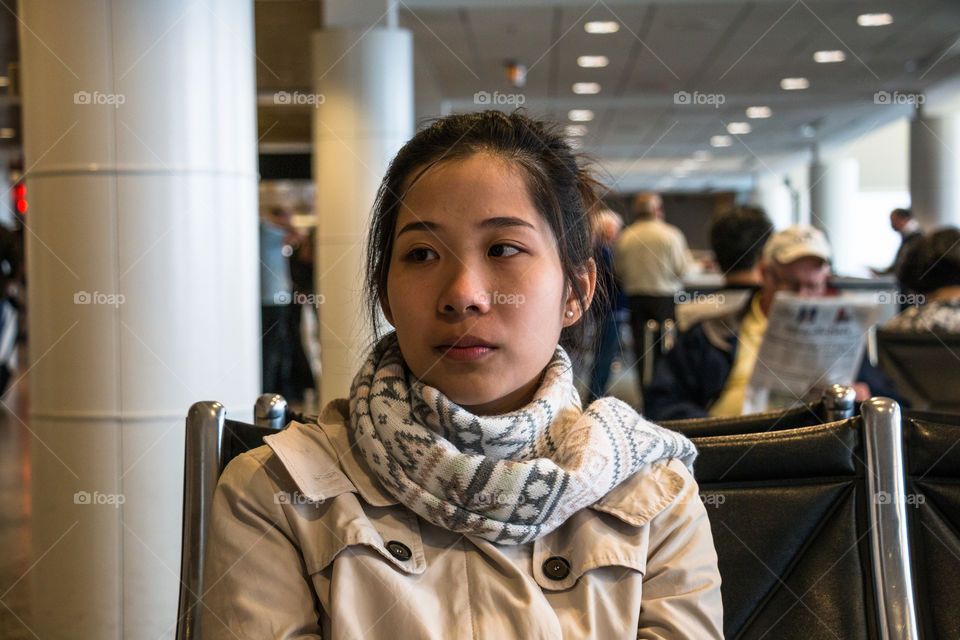 Girl at airport 