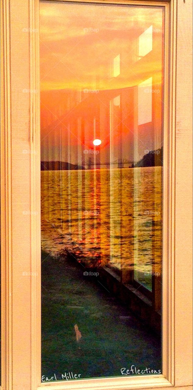 Sunset in reflection