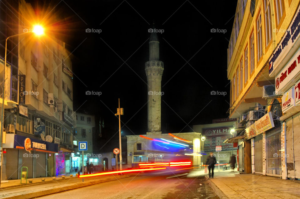 Mosque at night