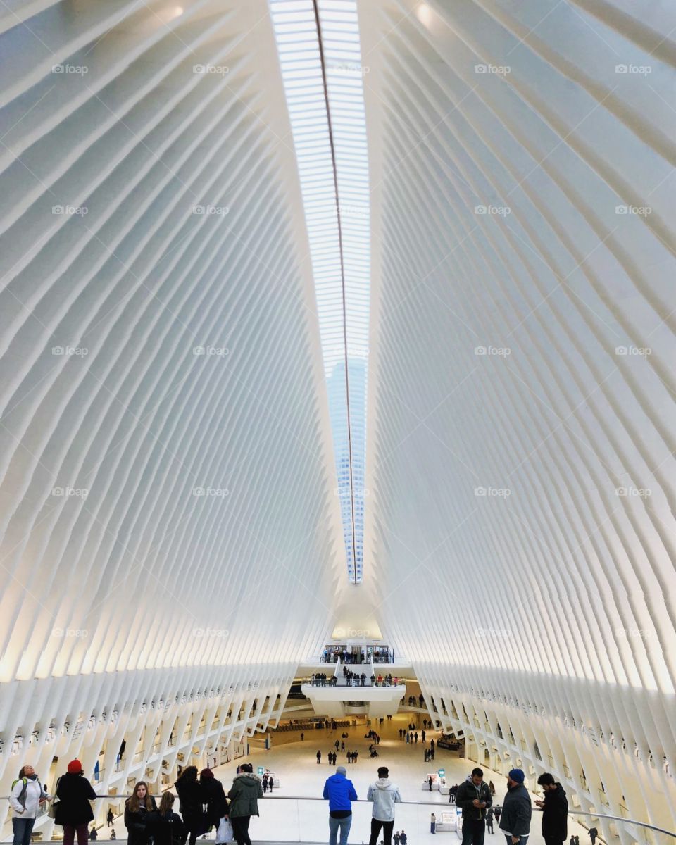 New World Trade Center transit hub. Amazing modern architecture. 