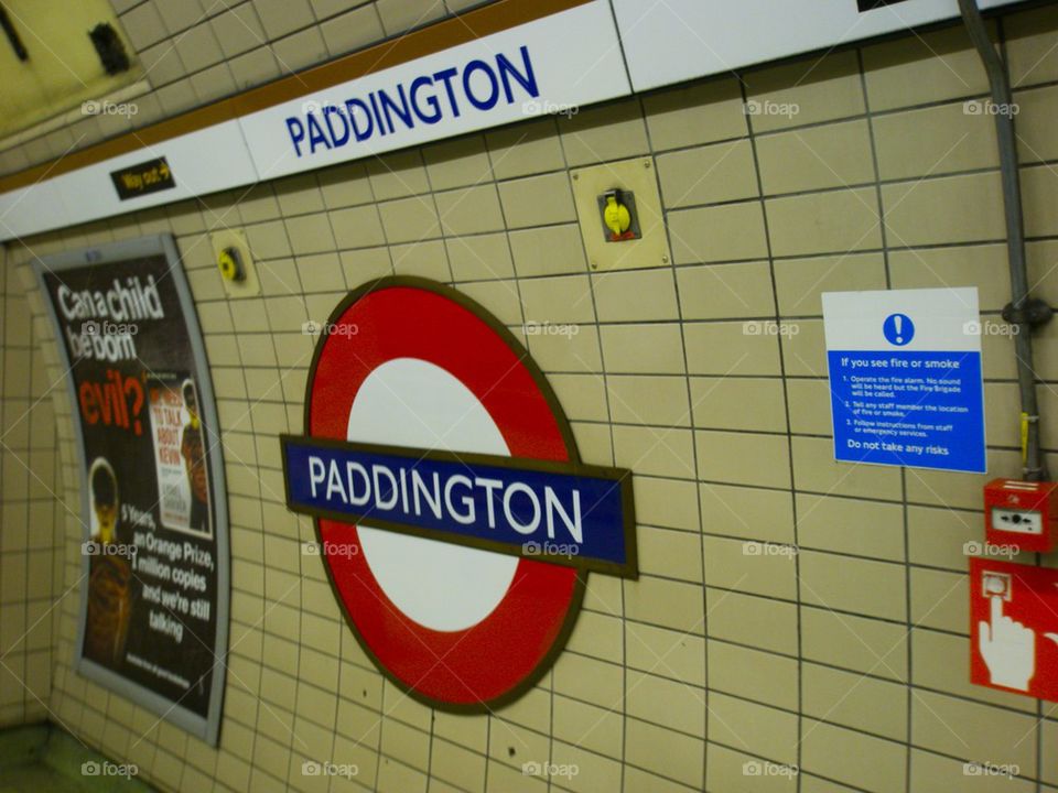 THE PADDINGTON TUBE UNDERGROUND STATION LONDON, ENGLAND