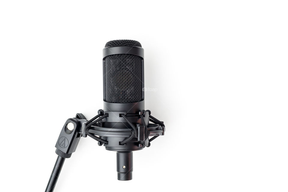 microphone on a white background