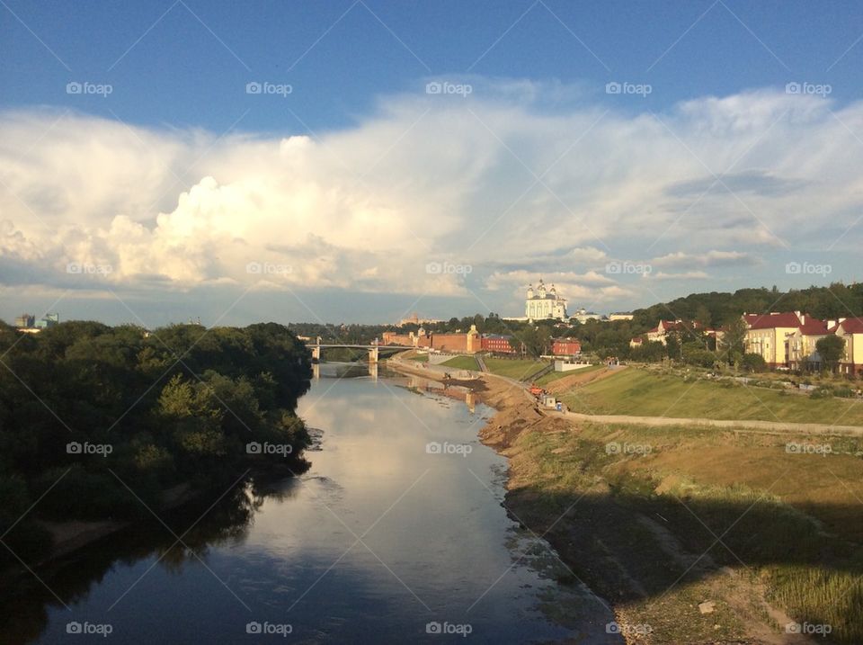 View of the Dnepr river in Smolensk, Russia