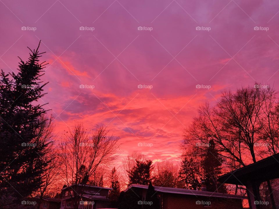 beautiful colors clouds of sunset