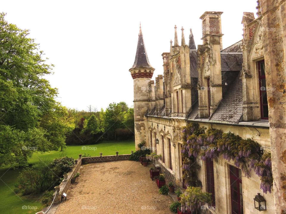 castle from the back. Visit of the castle of Régniere Ecluse North of France 