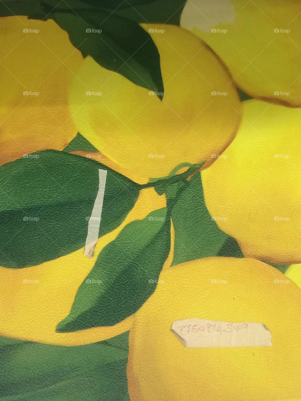 Lemon Prints On A Mat