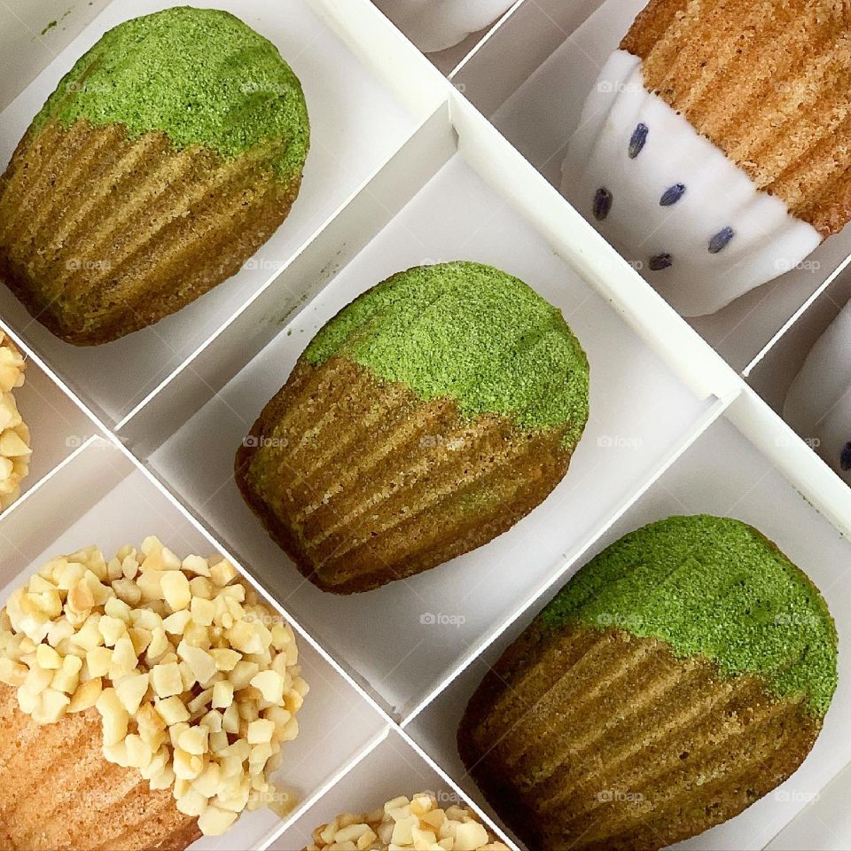 Madeleines are great road trip snacks on the go; in 3 flavours - afternoon earl Grey, old fashioned matcha and all time favourite peanut butter