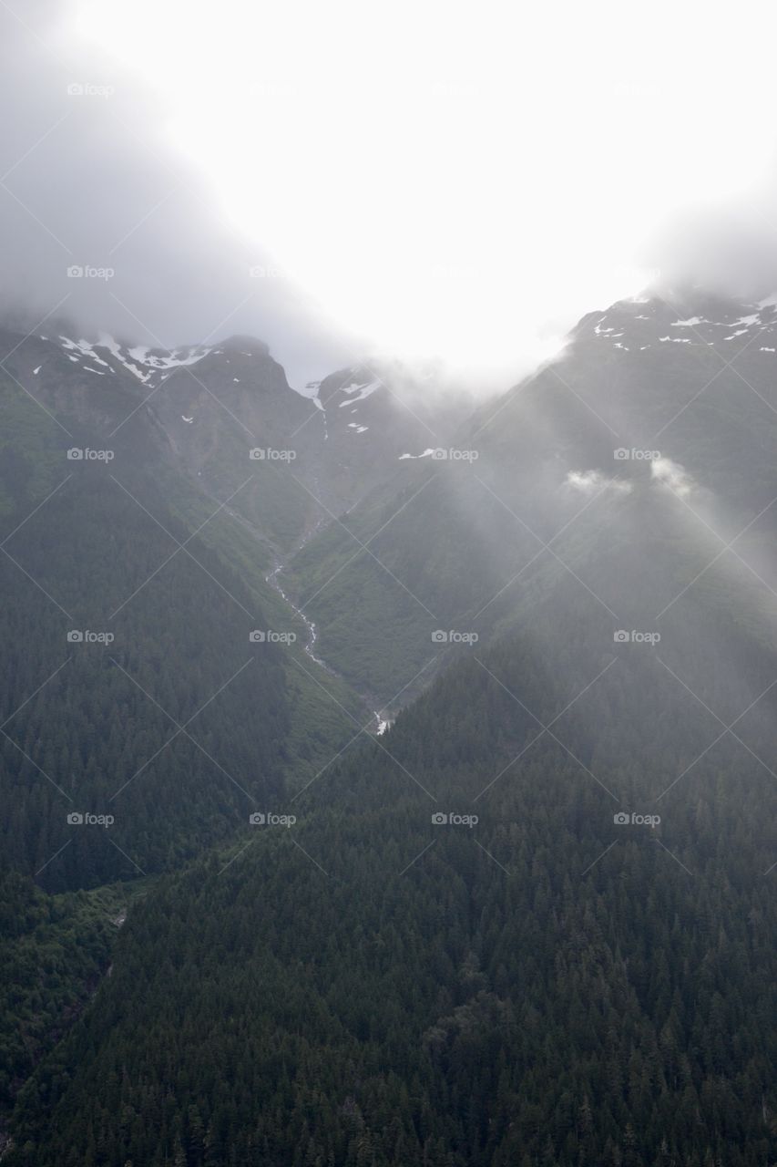 Light Rays On Mountain