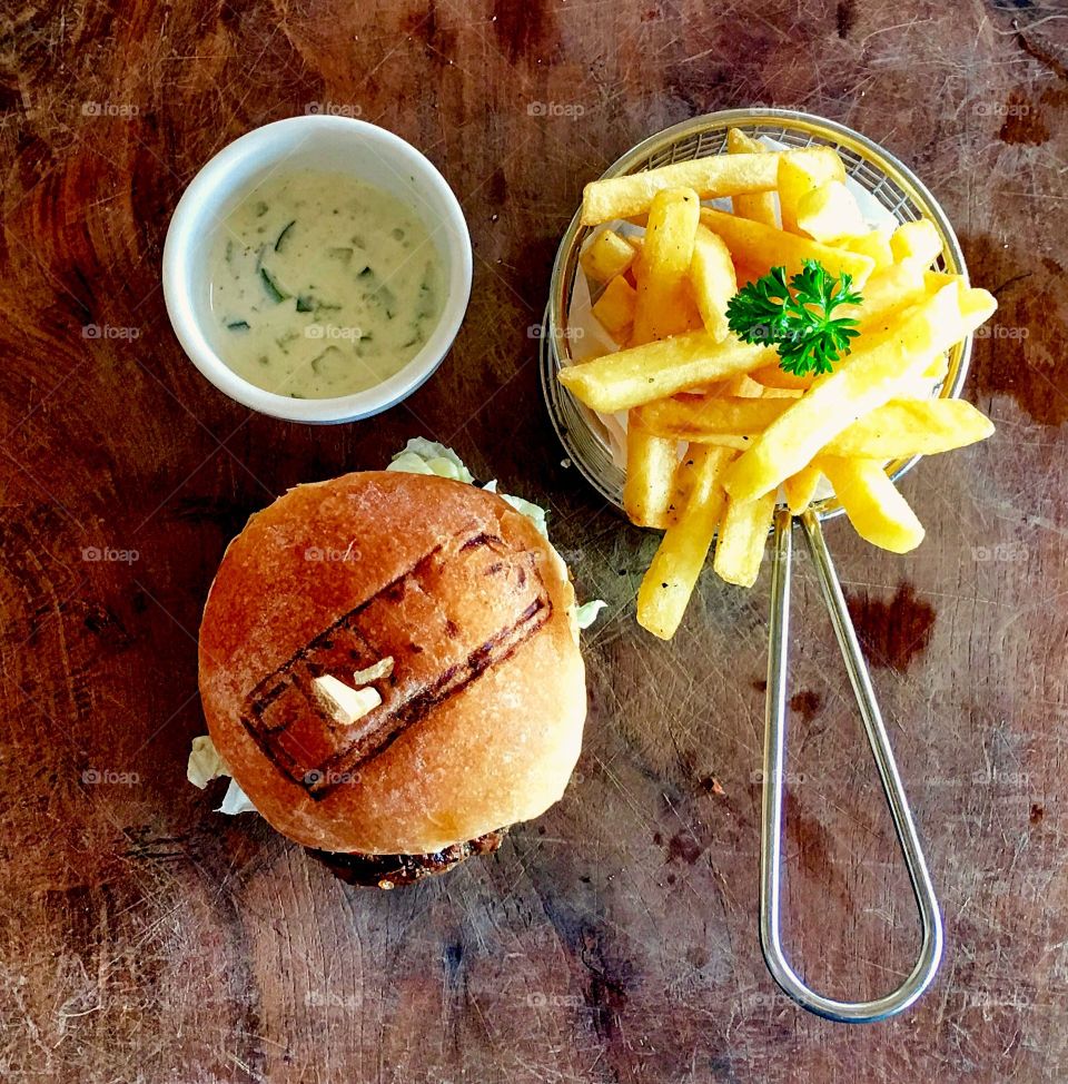 Mediterranean Burger and Fries, Bali