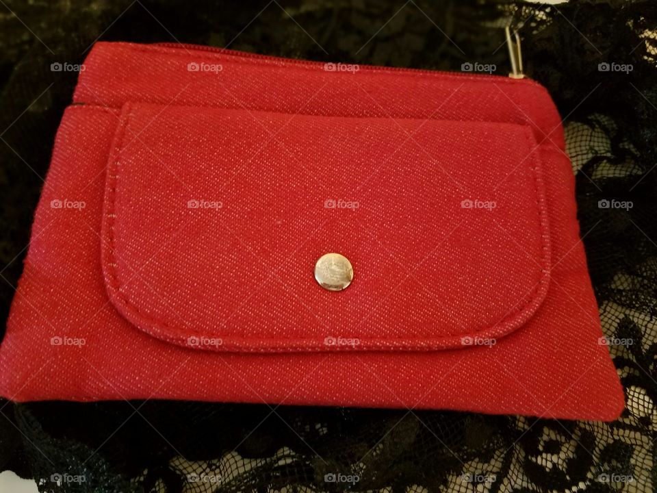 purse small red clutch