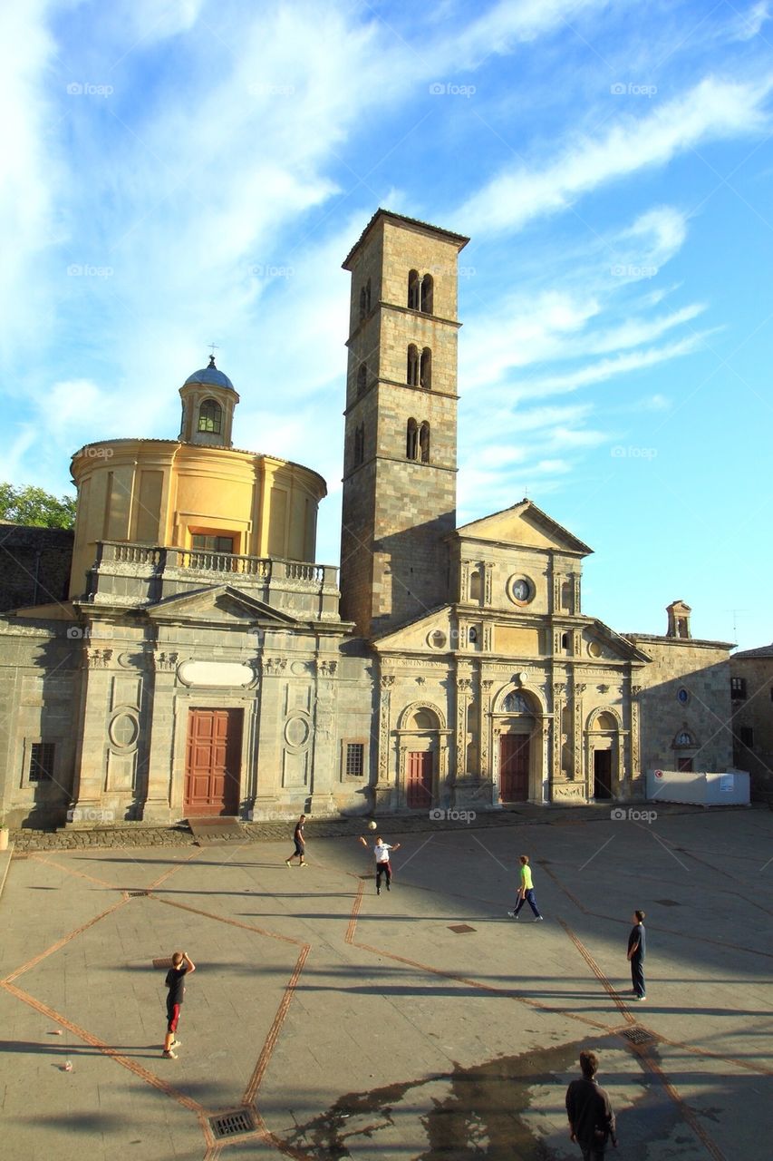 Football in the square
