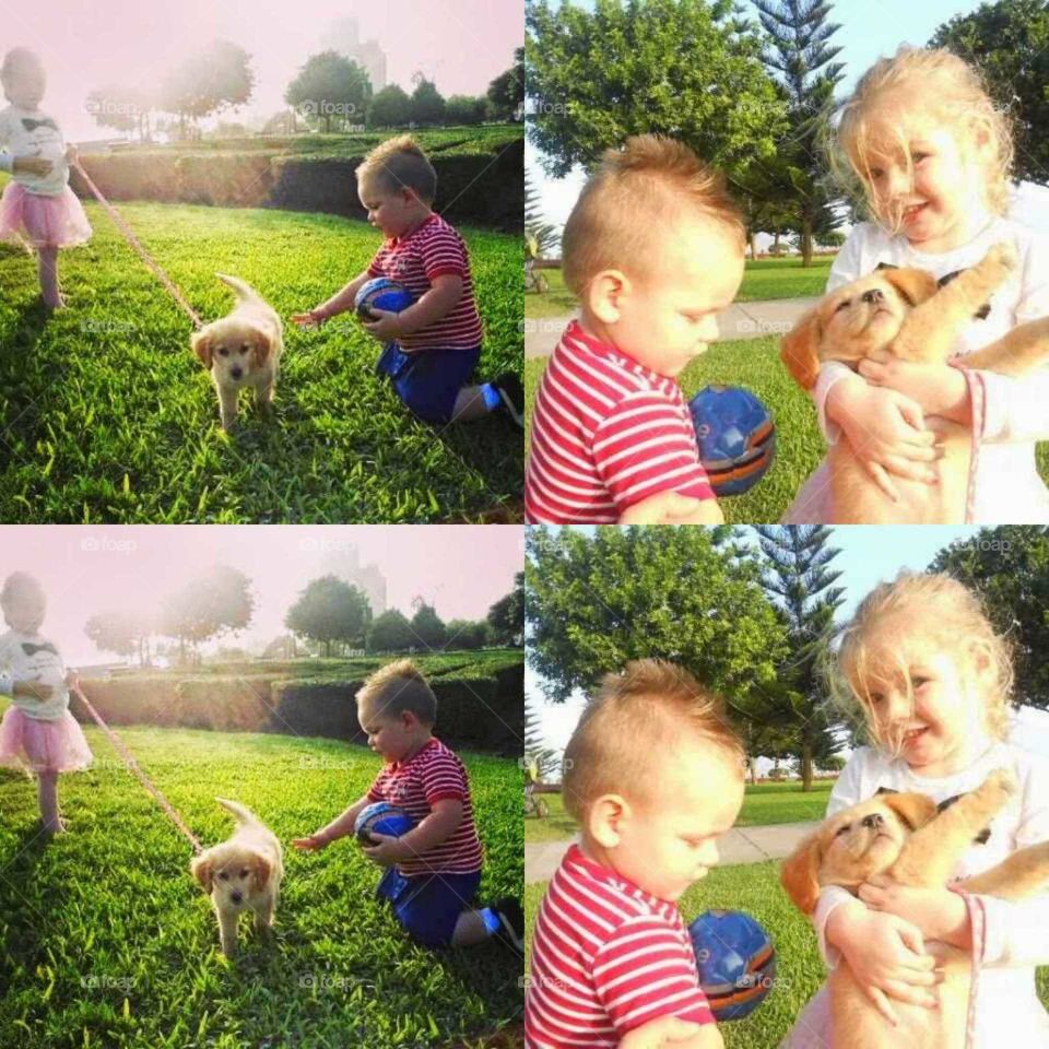 cute kids & animal love
