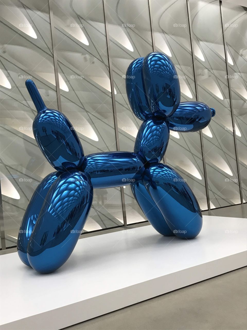 Blue Balloon Dog Art Installation at the Broad Museum 