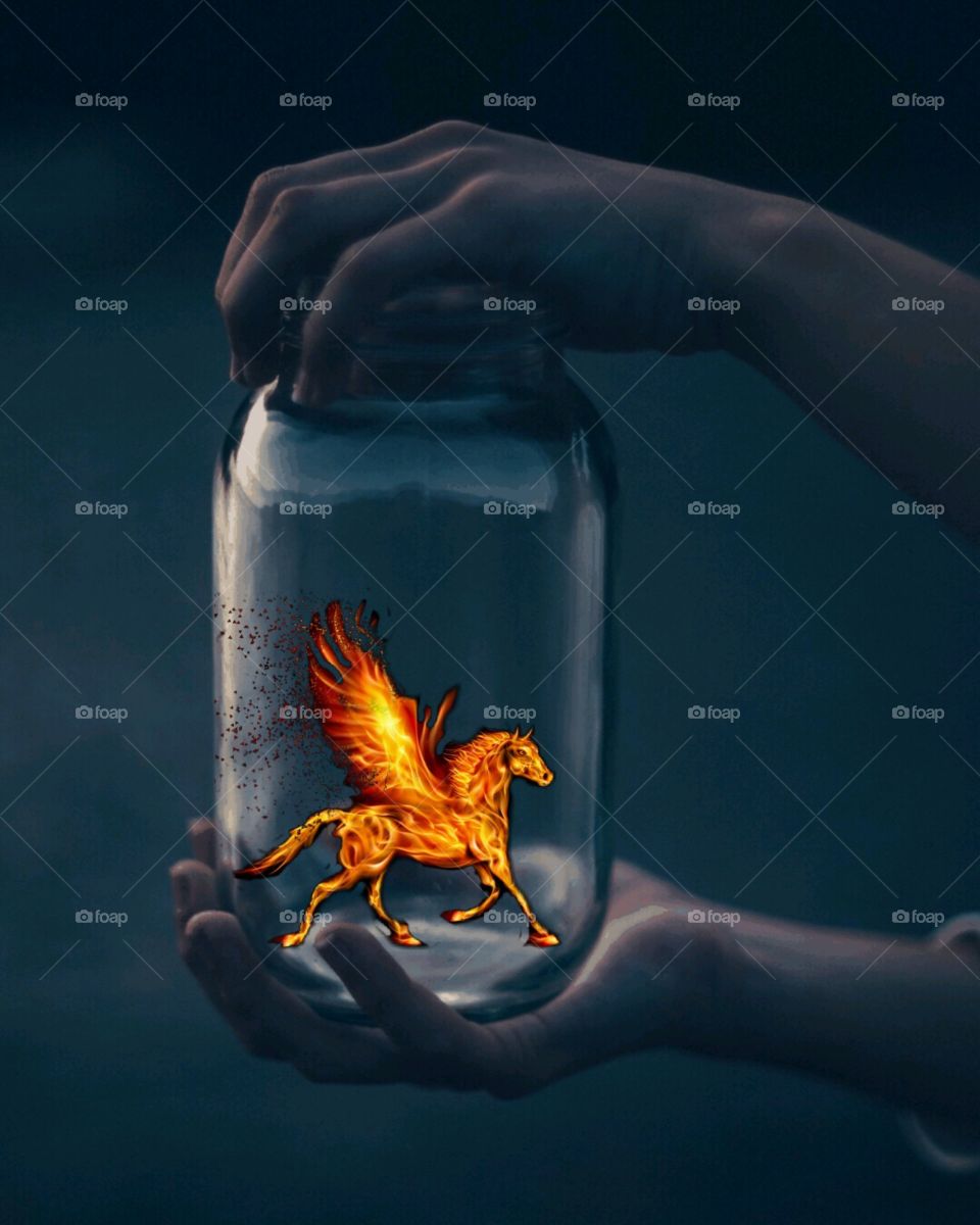 Unicorn in jar