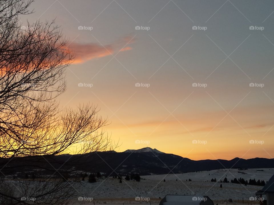 three picture set of this mornings sunrise