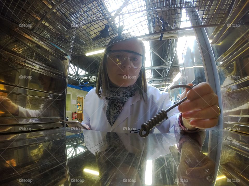 Quality Engineer Doing A Scientist Test