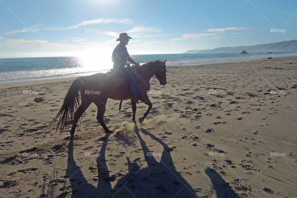 Beach riding as cowboy is so much more fun