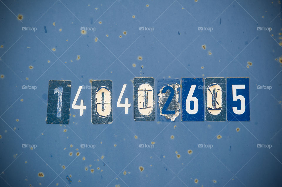 numbers on a blue  background 