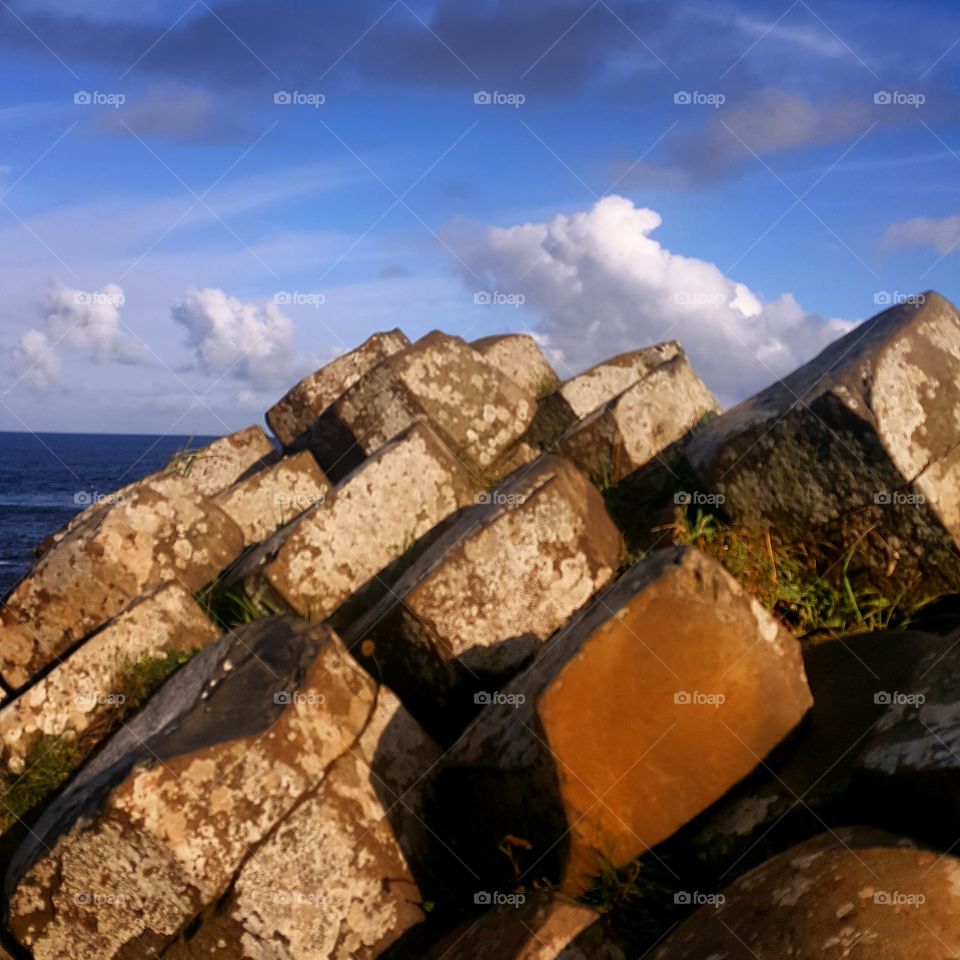 giants causeway Co
Antrim. The volcanic
formations are the biggest tourist attraction in Northern Ireland.