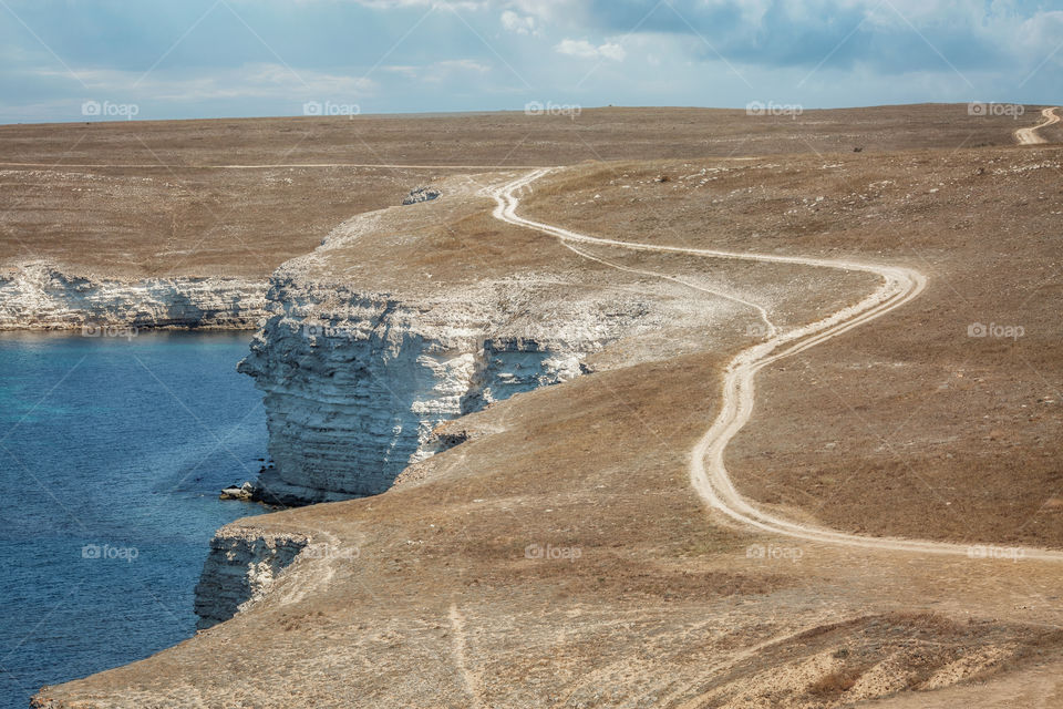 Crimea seascape, national landscape reserve Jangul