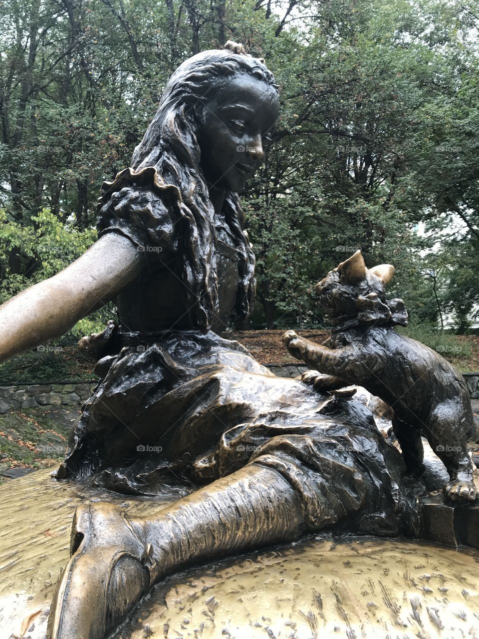 Alice in wonderland statue