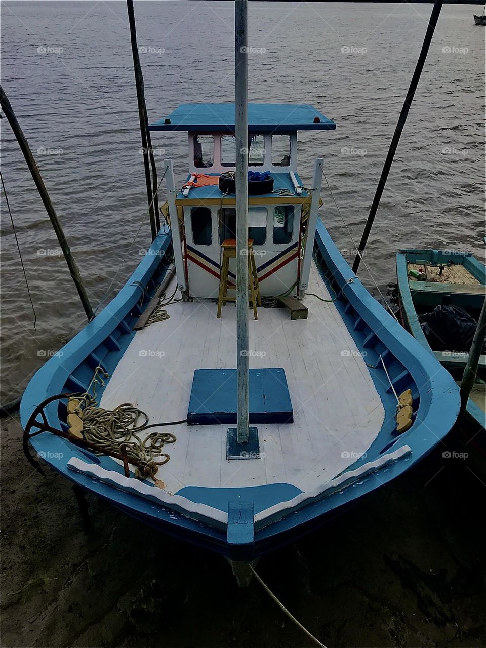 fishing boats moored at the port of Caravelas, Bahia