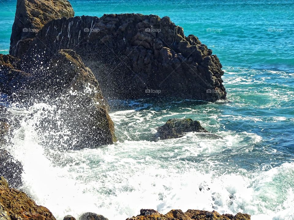 The rocks and the sea