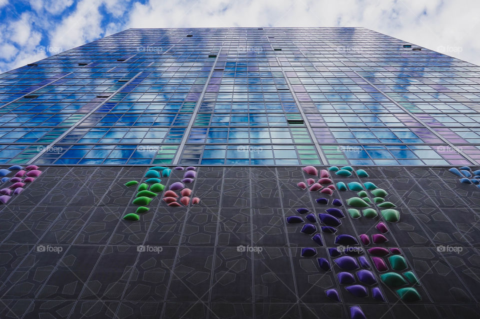 Man made rainbows // A magnificently colored building happened upon during a stroll around Southbank in Melbourne, Australia 