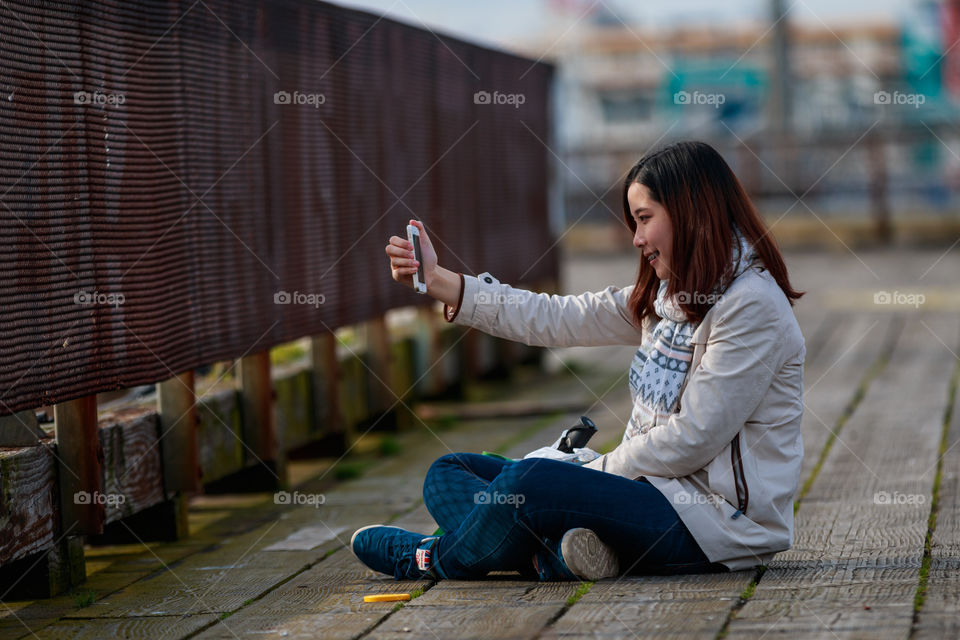 Girl taking a selfie 