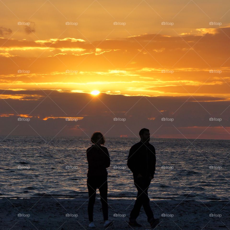 Couple in sunset