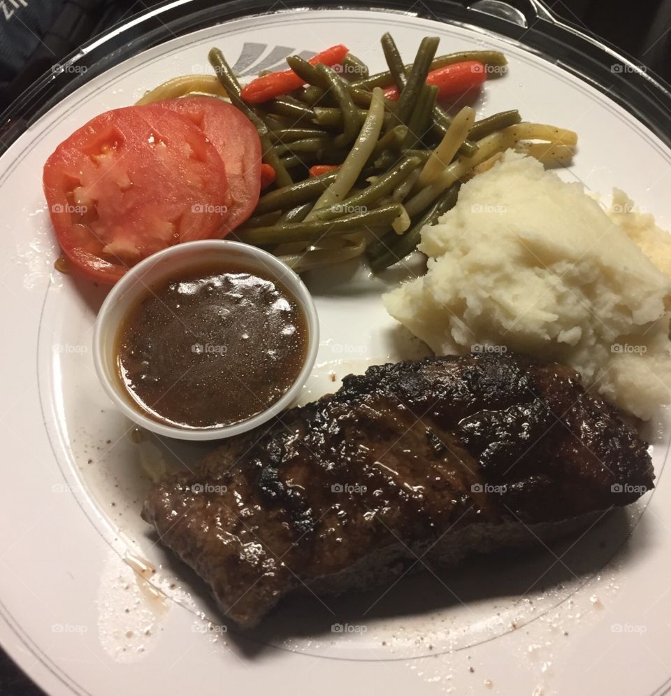 American Steak dinner
