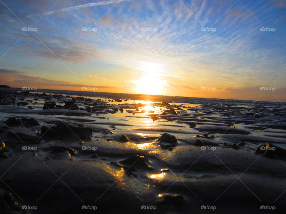 beach sky nature blue by jaffarali