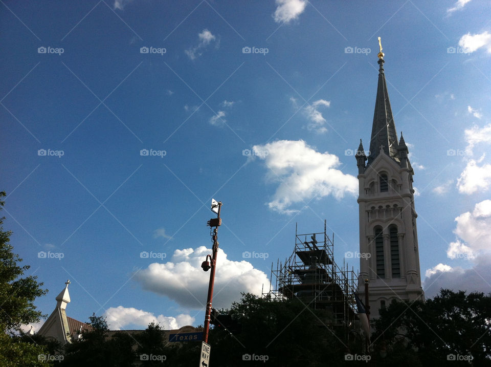 church steeple by monolith