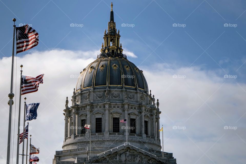 Architecture dome of San Francisco City Hall