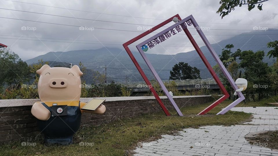 Landscape window of Nanxi Railway Ecological Park