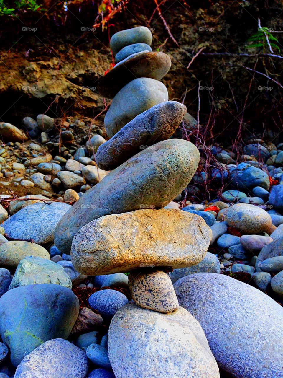 Some rocks I stacked up in the Cowichan Valley, BC.