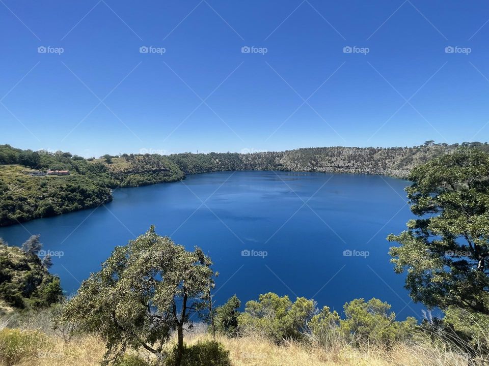 A blue lake