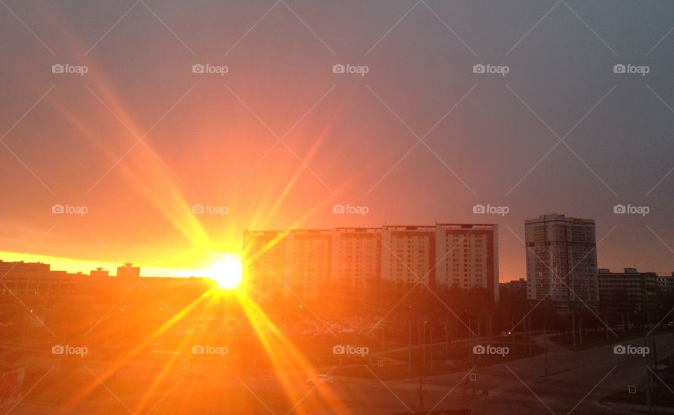 Sunrise in the city
